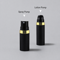 Flacon Airless PP givré noir, rose, bleu, blanc, noir, avec pompe pulvérisatrice, pour lotion, 5ml, 10ml, 15ml