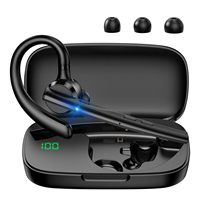 Nouveau casque d'écoute professionnel sans fil mono-auriculaire couleur noire avec double microphone et suppression du bruit ENC, personnalisable avec logo, pour chauffeurs et employés de bureau