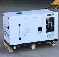 Generator Sunyi Elektrik Portabel, Generator Sunyi Elektrik Mulai Portabel 10KVA 220V 1 Fase 380V 3 Fase