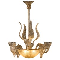 Lampe à suspension en forme de dôme arabe Plaque de verre en cristal Suspension suspendue Lampes pendantes Style français Balcon Suspension