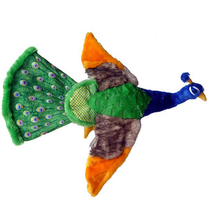 Z480 - Hermoso Peluche Realista de Pavo Real Azul con Cola Extendida, Juguete de Peluche para Decoración del Hogar, Muñecos Abrazables - Product Image 2