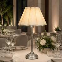 Lampe annulaire moderne légèrement luxueuse, plissée, rechargeable, trois couleurs, idéale pour les hôtels, les restaurants, les banquets de mariage