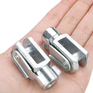 2pcs M6 M8 M10 Universal Silver M6 M8 <b>Boot</b> Bonnet Trunk Gas Strut End Fitting Pin Ball Joint Valve <b>Spring</b> Holders - Product Image 2