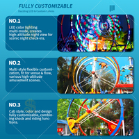 Manège en forme d'anneau de grande roue au design moderne, aspect élégant, attraction pour les nouveaux projets de parcs d'attractions