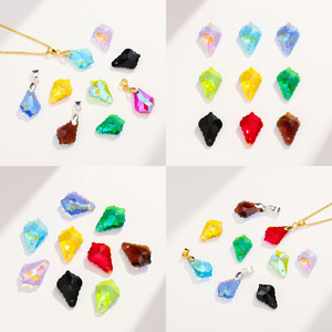 Perles pendentifs en cristal de Nantong en forme de feuille d'érable, à trou unique, pour la fabrication de bijoux, accessoires DIY, 10 mm - Product Image 4