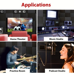 Isolamento Acustico Pannello Fonoassorbente Autoadesivo per KTV Studio di Registrazione Sala di Trasmissione dal Vivo <span class=keywords><strong>Spugna</strong></span> Fonoassorbente - Product Image 5
