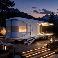 Maison préfabriquée moderne en conteneur, maison modulaire préfabriquée avec panneaux sandwich, maisons capsules pour une vie familiale abordable, maison mobile
