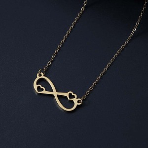 <span class=keywords><strong>Collana</strong></span> da Donna con Catena a <span class=keywords><strong>Cuore</strong></span> <span class=keywords><strong>Infinito</strong></span> in Acciaio Inossidabile Lucidato a Specchio di Alta Qualità - Product Image 6