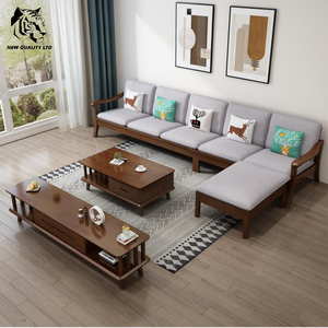 Sofá seccional de madera para sala de estar, nuevo, ecológico, con logotipo personalizado, de fábrica original, bajo costo, gran stock, actualización en progreso. - Product Image 6