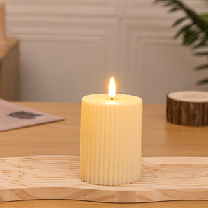 7.5*10cm blanc sans flamme LED <span class=keywords><strong>bougie</strong></span> <span class=keywords><strong>chauffe</strong></span>-<span class=keywords><strong>plat</strong></span> 10cm <span class=keywords><strong>bougie</strong></span> électronique alimentée par batterie noël Halloween fêtes en boîte - Product Image 5