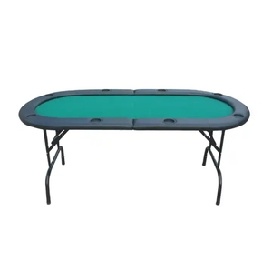 Bàn hình bầu dục 8 người chơi bàn Poker chuyên nghiệp với chân sắt có thể gập lại - Product Image 1