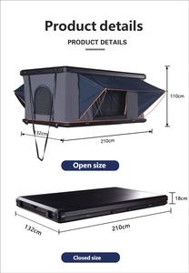 Toldo de Techo Automático para Auto, Tipo Helicóptero, Portátil, de Aluminio, para SUV, para Campamento al Aire Libre - Product Image 3