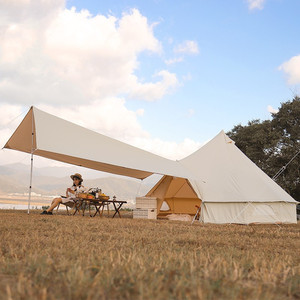Tente de glamping moderne de luxe pour toute la famille, imperméable, quatre saisons, avec un grand design de <span class=keywords><strong>yourte</strong></span> en coton en forme de pyramide - Product Image 2