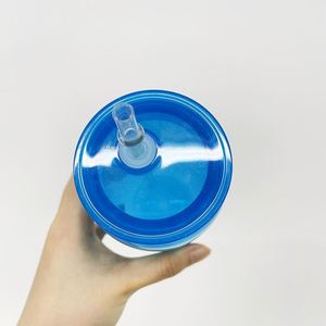 New Clear Plastic Acrylic 16Oz Neon Color Durable Beer Soda Can With Lid <b>Straw</b> for Vinyl and Dtf Uv Transfer Sticker - Product Image 3