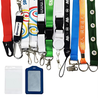 Lanière en polyester sérigraphiée avec boucle en plastique, logo personnalisé, sangle de cou pour porte-badge, utilisation au bureau et lors d'événements
