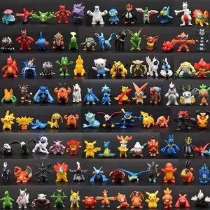 ultimate deluxe vinyl pvc cartoon character pocket monster 144pcs pocket monster miniature figurines set for blind bags filler