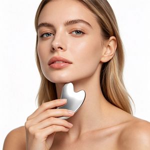 Stainless Steel Heart Shaped Gua Sha Board For Facial Firming And Lifting Massage Face Neck Care Tool - Product Image 4