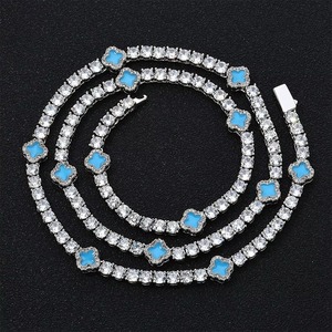 Collier chaîne tennis haut de gamme personnalisé en moissanite GRA VVS avec sertissage clos, en argent sterling 925, style Hip Hop Iced Out Bling, passe le test du diamant - Product Image 6