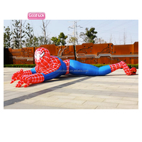 Costume gonflable géant Spiderman grandeur nature, ballon gonflable, Spiderman rampant, fête Spiderman, imperméable, coupe-vent, ventilateur intégré, utilisation en extérieur