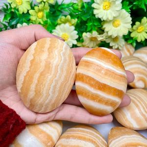 Piedras de Calcita Amarilla en Venta, Piedras de Palma de Cuarzo Naturales para Sanación y Feng Shui - Product Image 5