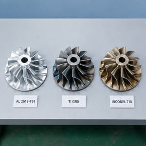 Maßgefertigtes 5-Achsen CNC-gefrästes Turbolader-Laufrad aus Titan-Aluminium für Luft- und Raumfahrt, OEM-Komponente für den weltweiten Export - Product Image 5