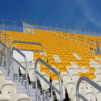 Chaise pliante en plastique pour gradins, gradins télescopiques portables, faciles à nettoyer, anti-basculement