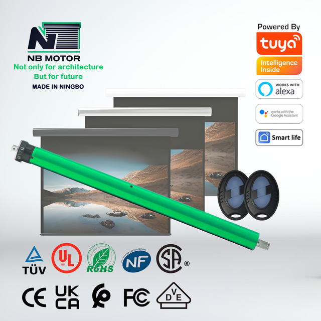 NB MOTOR Electronic 35mm Tubular Motor with Remote Control for Hotel Projector Screen Roller Shutter Door Blind Modern Design