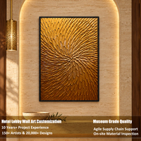 UNIART Peinture à l'huile abstraite dorée faite à la main sur toile oeuvre originale peinte à la main Texture huile épaisse pour usage intérieur