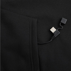 เสื้อวอร์มไฟฟ้าแขนยาวมีฮู้ด, เสื้อกันหนาวมีช่องเสียบ USB ให้ความอบอุ่นสำหรับเล่นสกีฤดูหนาวอุปกรณ์เสริมกลางแจ้ง - Product Image 3