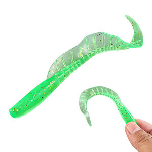 Palmer 5,8 cm 7,5 cm 8,6 cm Curled Long Tail Soft Fishing Köder Plastic Grub Soft Plastic Wurm köder Bass Soft Lure - Product Image 3
