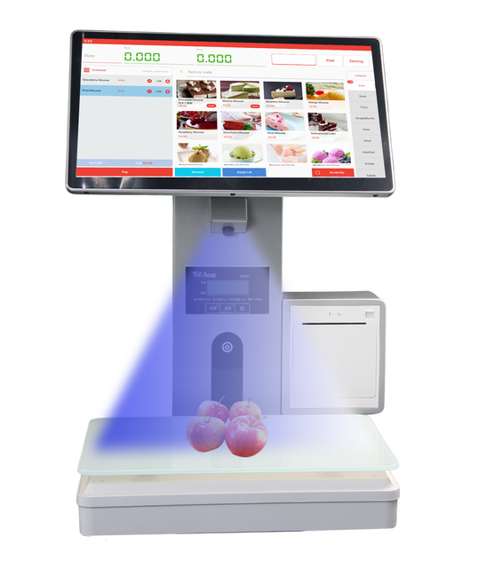 SC-AI Touch Screen PC Scale 15.6" Display Barcode Printing Thermal Printer Supermarket POS Software IamPOS Camera AI Android