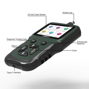 เครื่องมือตรวจสอบข้อบกพร่องเครื่องยนต์รถยนต์ OBD2 ภาษาอังกฤษ พร้อมรหัสรับประกัน 12 เดือน หน้าจอ LCD 24V ใช้ได้กับรถยนต์ทั่วไป V500 หน้าจอ 3.5 นิ้ว ให้ภาพคมชัด - Product Image 3