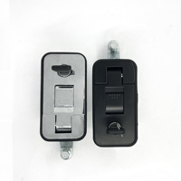 Serrure de meuble Meigu à levier de compression, en alliage de zinc chromé, durable, antirouille, à clé, avec gâche de verrouillage à déclenchement encastré