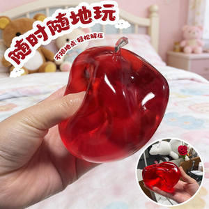 Jouet anti-stress pomme rouge de haute qualité pour soulager le stress et déverser l'agressivité, en plastique, sans rebond rapide, jouet à pincer et à rebond lent - Product Image 6