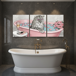 Tableau mural abstrait Glam Pink Bathtub, impression <span class=keywords><strong>sur</strong></span> toile encadrée, peinture Pop Art personnalisée pour la décoration intérieure - Product Image 5