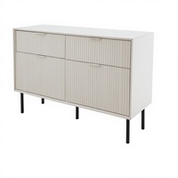 Commode en bois moderne personnalisable avec 2 tiroirs, meuble modulaire et réglable pour chambre à coucher et salon