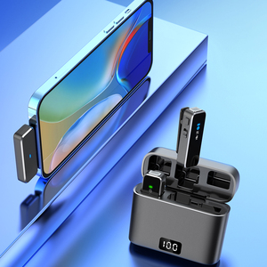 M3 Micrófono Lavalier inalámbrico AI Reducción de ruido Estuche de carga para iPhone Android iPad para grabación de video Vlogging - Product Image 2