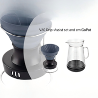 Ensemble de café filtre en céramique EmiGo Drip-Assist avec 20 filtres en papier 03 et contrôle par interrupteur
