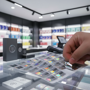 ملصق أمان مخصص مضاد للتزييف بختم يكشف العبث، ملصق لاصق هولوجرامي لتغليف المنتجات، ملصقات مضادة للتقليد - Product Image 1