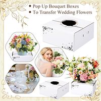 Boîtes carrées en carton pour livraison de fleurs 8''x8''x4'' – Écrins pour vases, arrangements de bouquets, emballages pour fleuristes, expositions et supermarchés