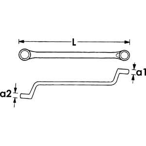 VIGOR - V1524N-12X13 Clé polygonale à double extrémité-EAN 4047728064804 WRENCHES RING WRENCHES - Product Image 2