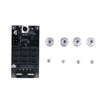 Angitu High Power Hub Fan Control de velocidad PWM Sata/Molex IDE/6Pin PCI Fuente de alimentación Regulación de velocidad Computadora 9 puertos 4Pin Fan Hub