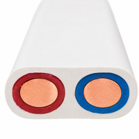 Câble plat isolé en PVC BVVB 2x2.5mm2 2x4mm2 2x6mm2 Conducteur en cuivre pur 450/750V Câble de câblage électrique