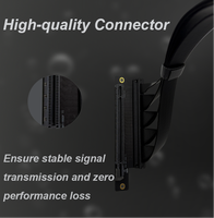 Kabel Riser PCIe 4.0 X16 Kecepatan Tinggi Terlindung Fleksibel untuk Ekstensi GPU Kontak Berlapis Emas Pemasangan Vertikal ITX