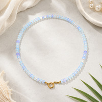 Collar de Cuentas de Colores con Baño de Oro de 18k SUMMLY Summer, Joyería Bohemia Apilable para la Playa de Verano, Versátil para Uso Diario