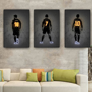 โปสเตอร์ภาพด้านหลังของตกแต่งบ้านรูปดาวฟุตบอลภาพพิมพ์แอบสแตรกผ้าใบตกแต่งรูปภาพโปสเตอร์ติดผนังผ้าใบ - Product Image 2