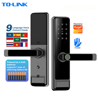 Cerradura Inteligente para Puerta con Contraseña Digital, Huella Dactilar, Smartlock Tuya Wifi, Cerraduras Inteligentes Ttlock para Puertas de Madera