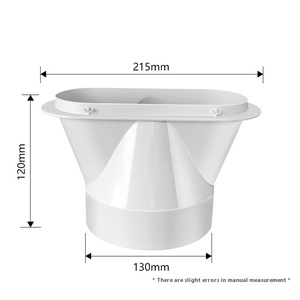 Fenêtre en plastique 13cm climatiseur mobile conduit d'échappement accessoires boucle étanchéité déflecteur <span class=keywords><strong>bouche</strong></span> plate Interface manuel gaz solaire - Product Image 2