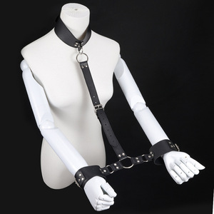Kit de Contrainte du Cou au Poignet, Collier avec Menottes Sexy pour Esclave, Ensemble de Bondage Réglable pour Couple, Outil de Jeu Sexuel SM - Product Image 5
