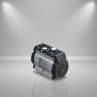 Compresseur d'air portable 0,86 kW 1 CV refroidi par air, sans huile, avec sécheur d'air intégré, pompe à piston sans huile haute pureté, alimentation CA/CC